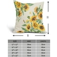 thumbnail image 5 of Spring Summer Sunflower Square Pillow Covers 18X18 Inch Yellow Flower Butterfly Plant Seasonal Decorative Linen Pillow Cases Set of 2 Farmhouse Home Decor for Sofa Couch Cushion Outdoor, 5 of 6