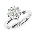 thumbnail image 3 of 14k White Gold Romantic Flower Style 6-Prong Set 2.0 CT Simulated Diamond Engagement Ring (11), 3 of 6