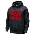 thumbnail image 2 of Men's Nike Black Philadelphia 76ers Courtside Club Pullover Hoodie, 2 of 3