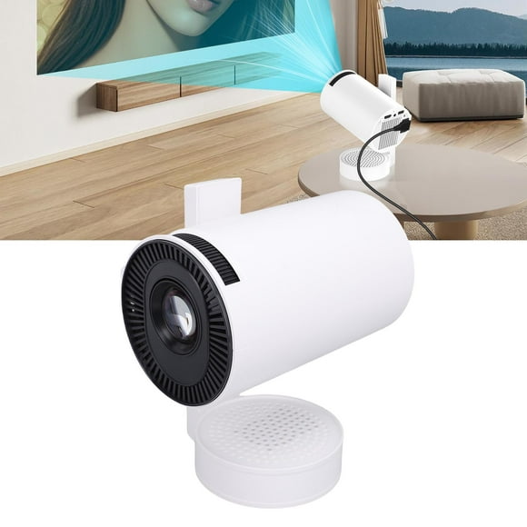 1080P Portable Projector, Mini Projector with Automatic Keystone, Focus and Correction, Tilt and Side Projection, 3D and 4K / 8K Decoding, for Phone TV Stick