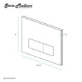 thumbnail image 4 of Wall Mount Dual Flush Actuator Plate with Rectangle Push Buttons in White, 4 of 4