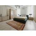 thumbnail image 4 of Ahgly Company Indoor Round Abstract Red Abstract Area Rugs, 3' Round, 4 of 6