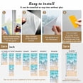 thumbnail image 6 of Summer Coastal Window Privacy Film Teal Beach Ocean Wave Decorative Glass Window Film UV Blocking Static Cling Non-Adhesive Sticker Covering for Home Door 17.7 x 39.3 inches, 6 of 7