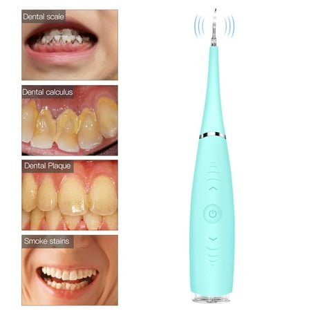 Cordless Rechargeable Plaque Remover - Electric Dental Calculus Remover,Portable USB Rechargeable Plaque Tartar Remover Tool,High Frequency Vibration Tooth Stain Removal Toothbrush With 5 Adjustable Modes for Home Use