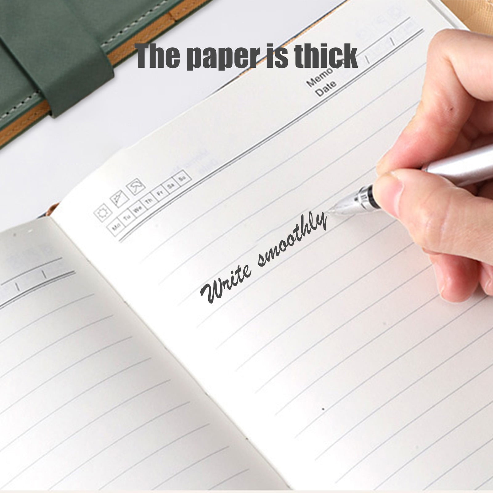 Magnetic Closure Notebook, 8.54x5.8 In, A5 Thickened Cover, for Office, Business, Conference, Meeting Notes