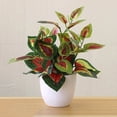 thumbnail image 4 of Wosthever Hojas de plantas artificiales en maceta, hojas de simulación, hogar, oficina, escritorio, decoración de partición de boda, decoración del Plantas Artificiales tipo de planta 15 y 15 Wosthever HA7604-15B, 4 of 6