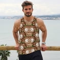 thumbnail image 6 of KLL Beautiful Owl Print Men's Muscle Gym Workout Stringer Tank Tops Bodybuilding Fitness T-Shirts Tank Tops Men-X-Large, 6 of 7