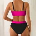thumbnail image 4 of Jamicy Bikini Sets for Women Fashion&nbsp;Swimsuit Bikini Set 2 Piece Bathing Suits Color Block Criss Cross Swimwear Quick Dry Swimsuits, 4 of 6
