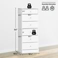 thumbnail image 6 of Prepac Astrid 6-Drawer Tall Chest, Crystal White, 6 of 11