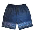thumbnail image 4 of Bixox Men's Retro Blue Glitter printing Casual Classic Fit Short Summer Beach Shorts, 4 of 6