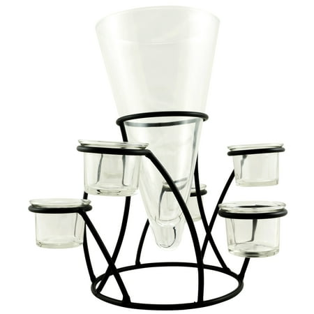 Table Chandeliers Centerpieces Stonebriar Collection Stonebriar Glass Vase & Tea Light Votive Set, Modern Table Centerpiece ()