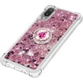 thumbnail image 6 of Samsung Galaxy A02/Galaxy M02 Case with Creativity Clear Quicksand Glitter Flowing Liquid Floating Soft TPU Case w/Stand Bling Diamond Sparkle Phone Cover for Samsung Galaxy A02  Rose Gold, 6 of 14