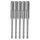 thumbnail image 1 of Broca de martillo rotativo de 5 uds., punta de carburo cementado, espiral, 2 flautas, broca de impacto para piedra de ladrillo, 110mm, 5mm/0,20 pulgadas de diámetro abierto, 1 of 9
