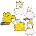 thumbnail image 4 of GOOHOCHY 1 Juego de encantadores broches de modelado de pato de dibujos animados, insignias decorativas, alfileres de sombrero, 4 of 7