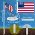 thumbnail image 4 of Yescom 25 Ft Upgraded Sectional Aluminum Flagpole 3'x5' US American Flag  with 111 LED Solar Light US Flag Yard, 4 of 11