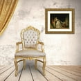 thumbnail image 3 of Fragonard, Jean-Honore 32x26 Gold Ornate Wood Framed with Double Matting Museum Art Print Titled - The Stolen Kiss, 3 of 4