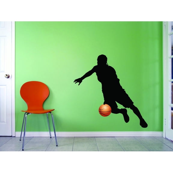 Living Room Art Basketball Player Running Dribble Sports Game Boy Girl 14x28"