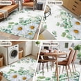thumbnail image 5 of 3'x5' Rug for Living Room Bedroom, Eucalyptus Leaves Washable Area Rugs Non-Slip Carpet Mats, Daisy Spring Floral Botanical Watercolor Indoor Low Pile Area Rug Runner for Kitchen, Mudroom, 5 of 8
