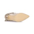 thumbnail image 5 of BLISSFUL STEP Women's Fringe Pointed Toe Stiletto Heel Ankle Boot Beige 10, 5 of 6