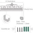 thumbnail image 3 of Swimming Medal Holder Swimmer Medals Hanger Sport Athlete Awards Display Stand Wall Rack Mount Decor Stainless Steel Metal Hanging for Home Badge 20 Hooks Medalist Over 60 Medals Silver, 3 of 9