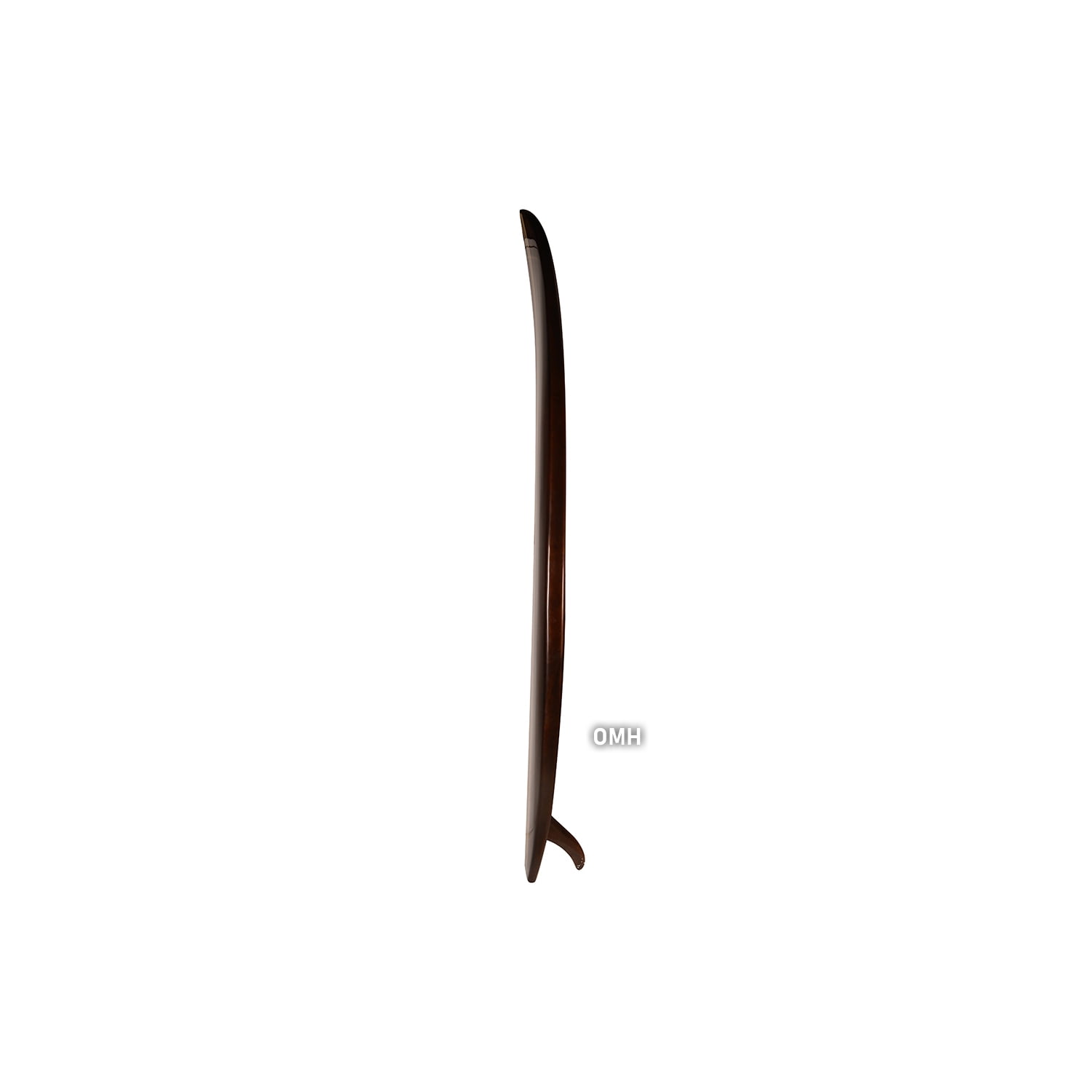 Old Modern Handicrafts Paddle Board in Dark Painted Wood 11ft with 1 fin