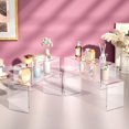 thumbnail image 3 of Jusalpha 4 Pcs Large 13'' Clear Acrylic Risers, Display Risers Shelf Showcase Fixtures for Retail, Display Stand for Amiibo Funko POP Figures, Cupcakes, Food Display, Cabinet Organizer(13''x 4.5''x 6, 3 of 5