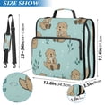 thumbnail image 3 of Water-Resistant 3-Ring Binder Organizer with Multiple Pockets Zipper Binder Bag for Office Cute Otter Pattern, 3 of 8