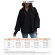 thumbnail image 5 of Camisa de mujer Cuello vuelto Color puro Mangas de linterna de un solo pecho Blusa de ajuste casual Negro S, 5 of 5
