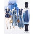 thumbnail image 6 of Womens Blue One Shoulder Sleeveless Ruffle Maxi Dress Vacation, 6 of 6
