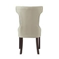thumbnail image 6 of Inspired Home Adalynn Linen Dining Chair Set of 2 Wingback Button Tufted Design, Cream White, 6 of 9