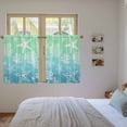 thumbnail image 3 of Teal Blue Ombre Coastal Kitchen Curtain for Berdoom Living Room Cafe 45 Inch Length, Sea Nautical Summer Beach Starfish Coral Tiers Curtains Light Filtering Drapes Window Treatment 2 Panels 52"Wx45"L, 3 of 8