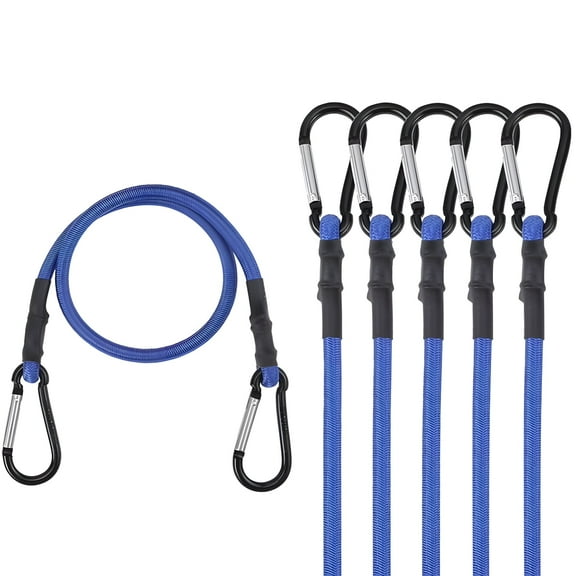 MMIZTFC 24 Inch Bungee Cords with Hooks, 6 Pack Rubber Heavy Duty Bungee Cords for Outdoor Tent, Luggage Rack, Camping, Cargo, RV, Bike