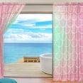 thumbnail image 3 of Splicing Pattern Mermaid Tail Trendy Gradient Semi Sheer Curtains Window Voile Drapes Panels Treatment-55X84in for Living Room Bedroom Kids Room, 3 of 3