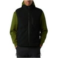 thumbnail image 2 of Leodye Veste Sans Manches en Molleton Décontractée et Tendance pour Homme, Col Montant, à Capuche, Veste Décontractée Noire TTG(TTG), 2 of 6