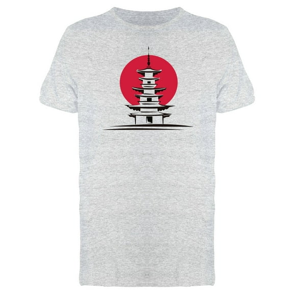Pagoda Sunrise Japan Art Tee Men's -Image by Shutterstock
