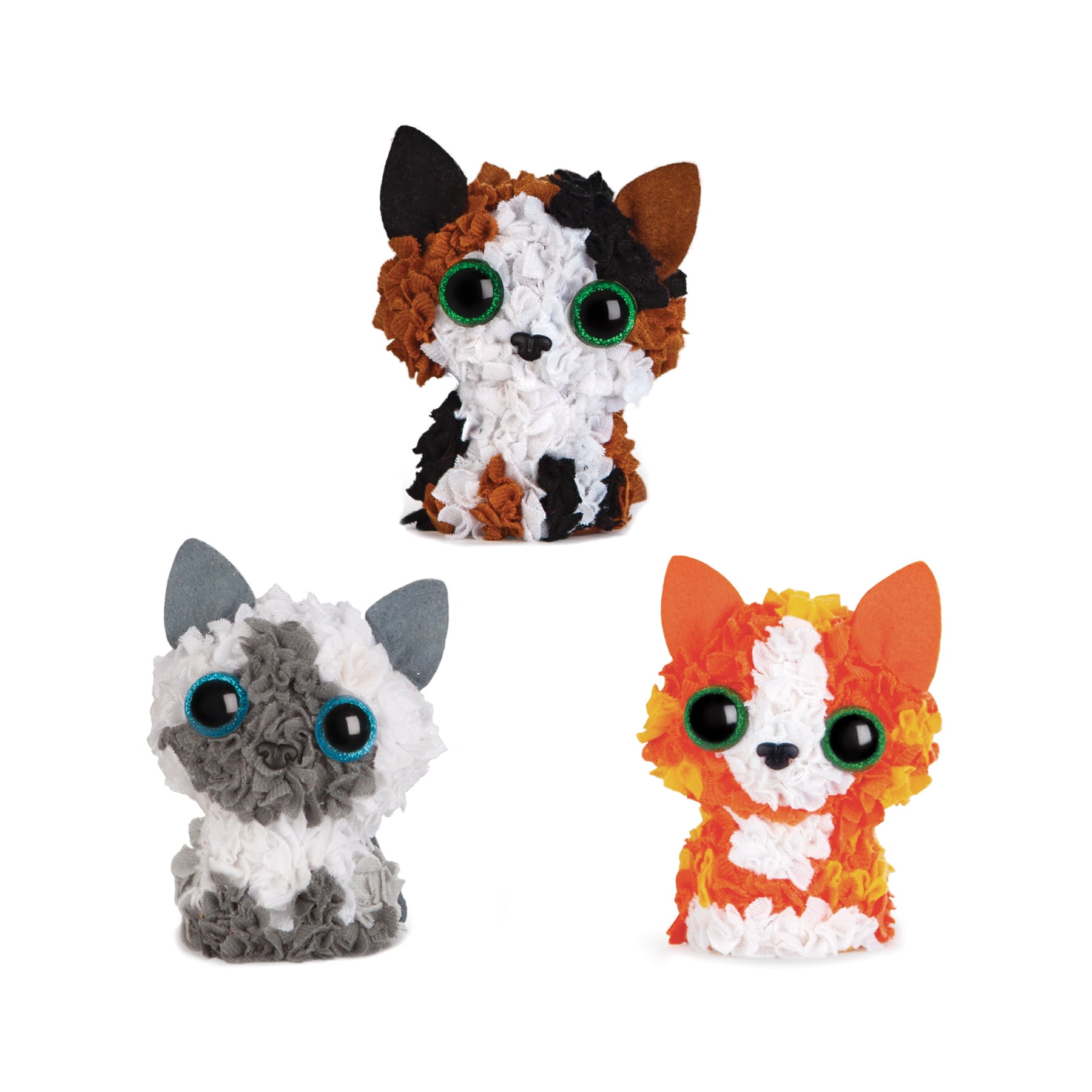 ORB Toys PlushCraft 3D Mini DIY Plush Toy Crafting Kit 3 Pack - Kittens 