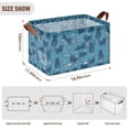 thumbnail image 7 of Yayeee Foldable Storage Basket for Shelves Waterproof Cloth Bins with Handles, Blue Forest Cat Pattern, 7 of 7