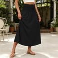 thumbnail image 3 of Maxi Skirt for Women Floral Elastic Flowy Long Skirts Beach Cover Up Vacation Skirt, 3 of 8