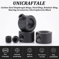 thumbnail image 3 of 6Pcs 6mm Inner Diameter Electrophoresis Black Carbon Steel Shaft Collar Set Screw Style Bore Shaft Collars Set Screw Collars for Lawn Tractors Garage Doors, 3 of 9