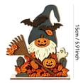 thumbnail image 2 of CSEONE Halloween Decoration Indoor, 2D Halloween Pumpkin Ghost Table Decor, Wooden Standee Mantel Shelf Decoration, Flat Halloween Decor for Festive Party Display, C, 2 of 7