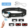 thumbnail image 1 of Lampe Frontale, la Plus Lumineuse 5000 Lumens USB Rechargeable Lampe Frontale LED, Lampe Frontale Étanche Lampe de Poche Phare, 5 Modes Lampe LED Blanche Rouge, Phares Légers pour Camping, Randonnée, Extérieur, 1 of 8
