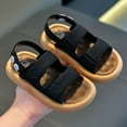 thumbnail image 7 of BOBOGOJP Toddler Boys Girls Sandals Open Toe Arch Support Slides Adjustable Straps Cork Footbed Slippers for Indoor Outdoor Black for 2, 7 of 7