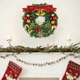 thumbnail image 6 of Chmadoxn Christmas Wreath, Artificial Christmas Wreath Decorated with Pine Cones Berry Clusters Frosted Branches Ball Ornaments Christmas Decorations for Window Indoor & Outdoor, 6 of 7