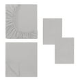 thumbnail image 5 of Modern Threads 4-Piece Solid Vapor Gray Microfiber Bed Sheet Set, King, 5 of 12
