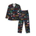 thumbnail image 1 of Fotbe Basketball Pijama de Hombre con Estampado de Manga Larga, Conjunto de 2 Piezas, Ropa de Dormir Suave y Cómoda con Bolsillos-XX-Large, 1 of 7