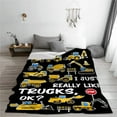 thumbnail image 5 of Yibo Just A Boy Who Loves Tractors Flannel , Lightweight Comfortable Soft Warm Micro Fleece Bed Couch Living Room Blanket for Kids Adults—All Season(Toddler) Pet, 5 of 7