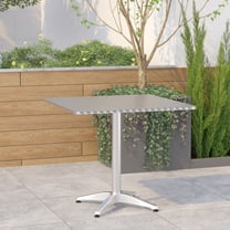 Emma   Oliver 31.5" Square Aluminum Indoor-Outdoor Table