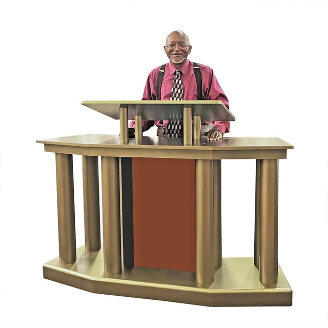 FixtureDisplays® 64 X 22.8 X 46" Large Church Pulpit, Deluxe Podium Lectern, Debate Speech Wedding Event Funeral 14305