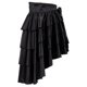 thumbnail image 1 of Falda Medieval renacentista de la Era victoriana para mujer, faldas góticas asimétricas en capas de satén con volantes negros, vestido pirata Steampunk con lazo, 1 of 5
