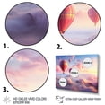 thumbnail image 3 of Designart "Pink Hot Air Ballon delicate I" Transportation Floater Framed Canvas Art Print, 3 of 7